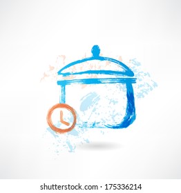 Pan time grunge icon