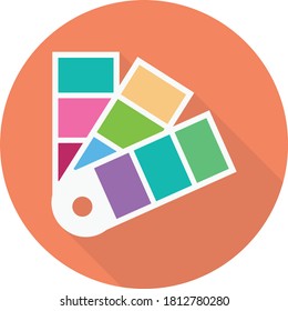 pan tone vector flat color icon 