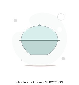 ilustración plana vectorial pan en blanco