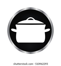 pan - vector icon on a black button