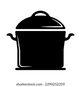 Icono de vector de pan. Icono de una elegante olla para el vector de la cocina. Contenedor para cocinar en la cocina. Icono de bote culinario.