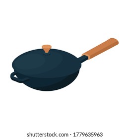 Pan vector icon.Cartoon vector icon isolated on white background pan.