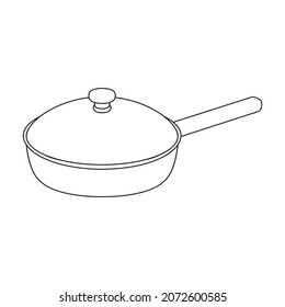 Pan-Vektorsymbol.RahmenVektorsymbol einzeln auf weißem Hintergrund.