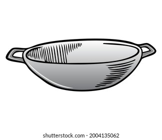 pan vector illustration,
isolated on white background.top view