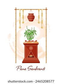 Pana Sankranti greeting card design