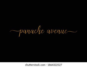 Panache Avenue- Typography word mark logo design template
