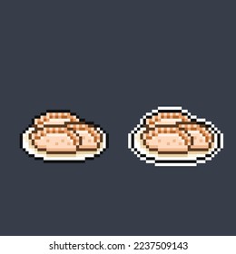 panadas in pixel art style