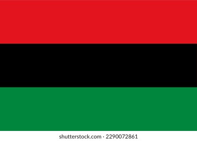 The Pan-African flag. Accurate proportion and colors.