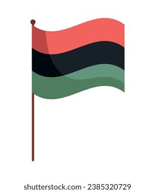 panafrican flag illustration vector isolated