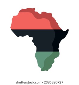 panafrican map illustration vector isolated