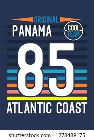 panama atlantic coast,t-shirt design