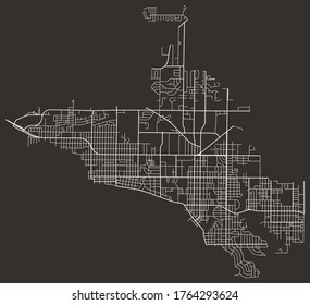 Ciudad de Panamá, Florida, EE.UU. - Mapa de vectores urbanos, red de carreteras de transporte, centro y suburbios, centro de la ciudad, afiche de huella de la ciudad