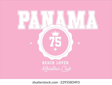 panama college style graphic vector