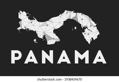 Panama Communication Network Map Country Panama Stock Vector (Royalty ...