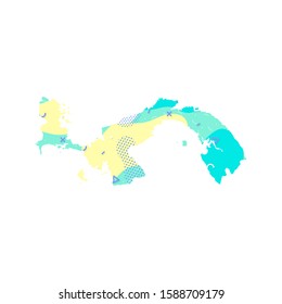 Panama country america map american illustration vector isolated on white background
