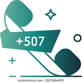 Panama country code Gradient icon for global identification