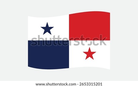 Panama country flag vector. Illustration of panama country flag.