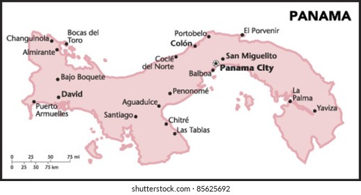 Panama Country Map