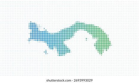Panama dotted map in modern halftone style, vector illustration on white background