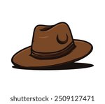 Panama fedora hat vector drawing