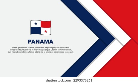 Panama Flag Abstract Background Design Template. Panama Independence Day Banner Cartoon Vector Illustration. Panama Cartoon