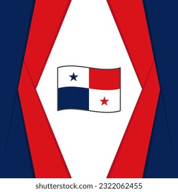 Panama Flag Abstract Background Design Template. Panama Independence Day Banner Social Media Post. Panama Background