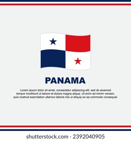 Panama Flag Background Design Template. Panama Independence Day Banner Social Media Post. Panama Design