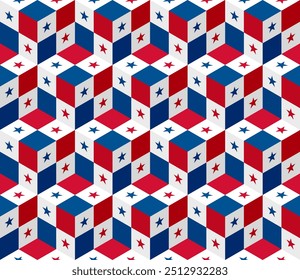 panama flag box pattern. vector illustration