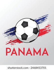 Panama Flag with Brush Effect for Soccer Theme