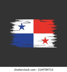 Pincel de la bandera de Panamá. Bandera nacional