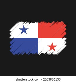 Pinselstriche der Panama-Flagge gestrichen