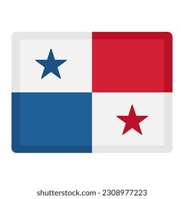 Diseño del icono de la bandera de Panamá aislado en fondo blanco