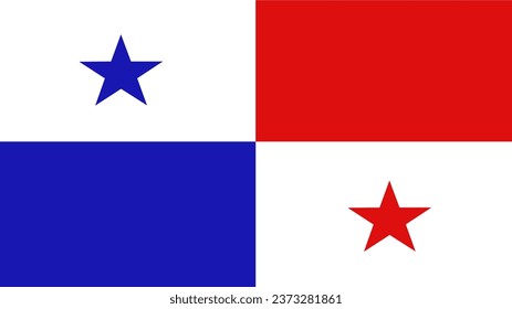 Panama-Flagge. Nationale Panama-Flagge. Flagge von Panama. Flagge von Panama-Vektorgrafiken