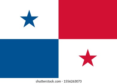 Panama flag, official colors and proportion correctly. National Panama flag
