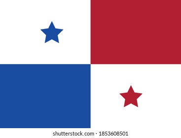 Panama-Flagge, offizielle Farben und Proportion korrekt. Nationalflagge Panama