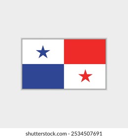 Panama flag. Panamanian flag. Panama Day. Vector illustration