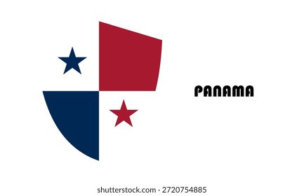 Bandera de Panamá en forma de escudo (insignia)