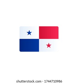 vector de indicador de panama. bandera de país aislada en fondo blanco