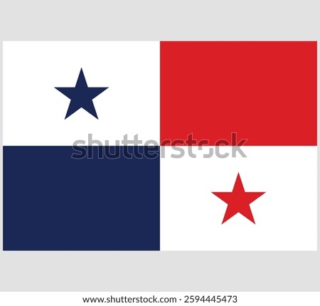 Panama Flag Vector Design , Panama Country Flag