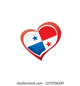 Panama flag, vector illustration on a white background