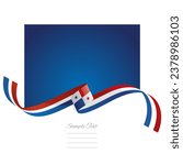 Panama flag vector. World flags and ribbons. Panamanian flag ribbon on abstract color background
