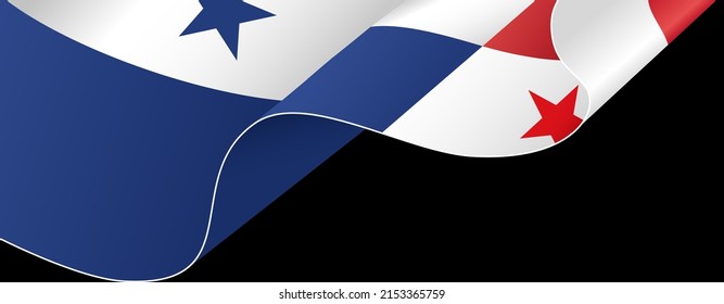 Panama flag wave  isolated  on png or transparent background,Symbol of Panama. vector illustration