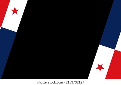 Onda de la bandera de Panamá aislada en png o fondo transparente, Símbolo de Panamá. ilustración vectorial