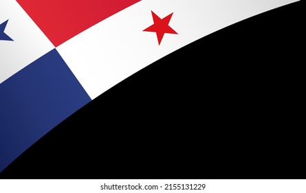 Panama flag wave  isolated  on png or transparent background,Symbol of Panama. vector illustration