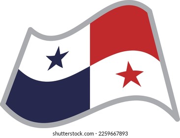 Panama fluttering national flag illustration vector material