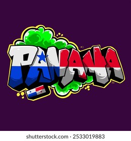 Panama in graffiti art style