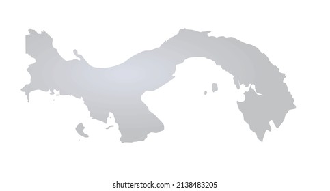 Panama grey map. vector illustration 