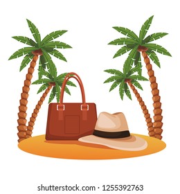 panama hat and bag