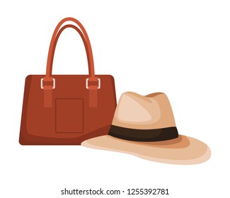 panama hat and bag