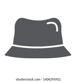 Panama hat glyph icon, clothes and accessory, cap sign, vector graphics, a solid pattern on a white background, eps 10.